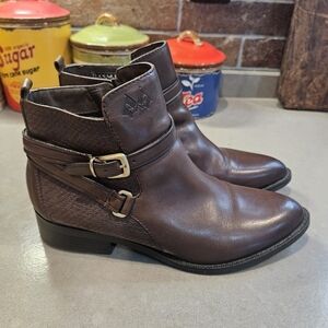 Jean‎ Paul Gaultier Brown Leather Ankle Boots. Size 40